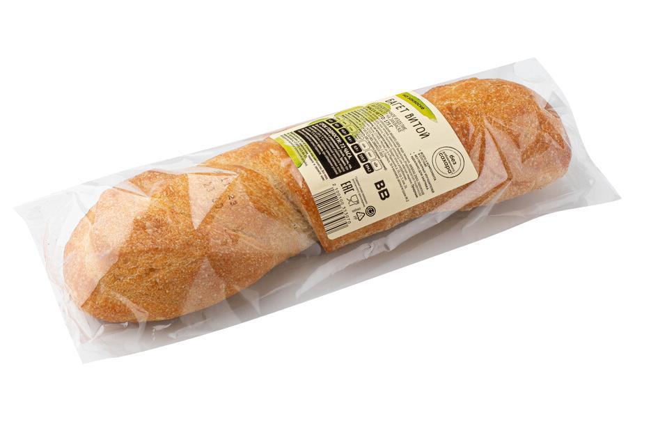 Багет ВкусВилл витой на закваске 175 гр., флоу-пак