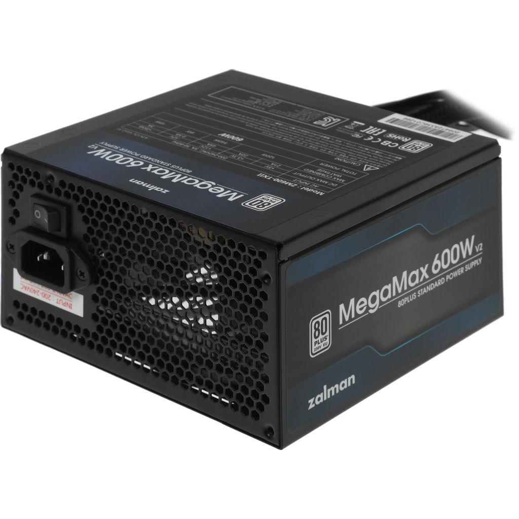 Блок питания ZALMAN ZM600-TXII V2, 600Вт, 80 PLUS WHITE, 120мм, черный, retail