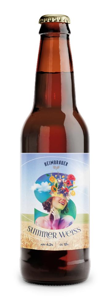 Напиток пивной Heimbrauer Summer Weiss светлое нефильтрованное непастеризованное 4,2% 500 мл., стекло