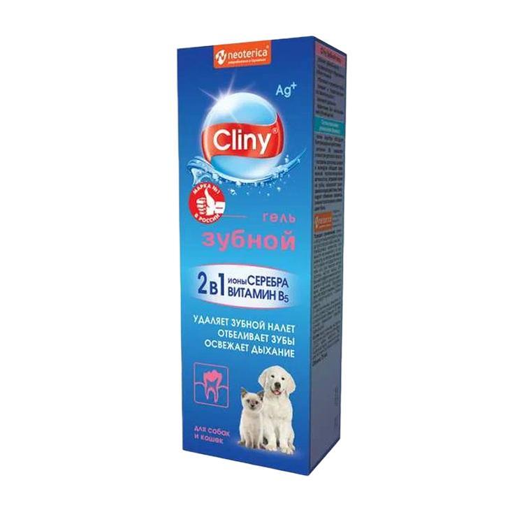 Гель для кошек и собак Cliny зубной 75 мл., картон