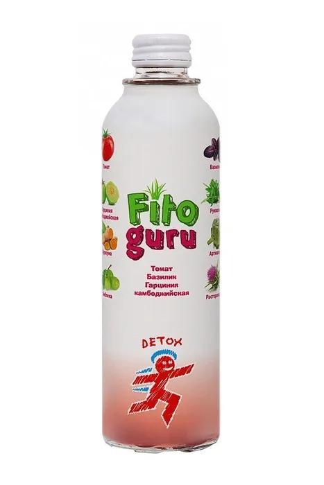 Вода негазированная Fitoguru Detox томат базилик гарциния H2O+ 330 мл., стекло