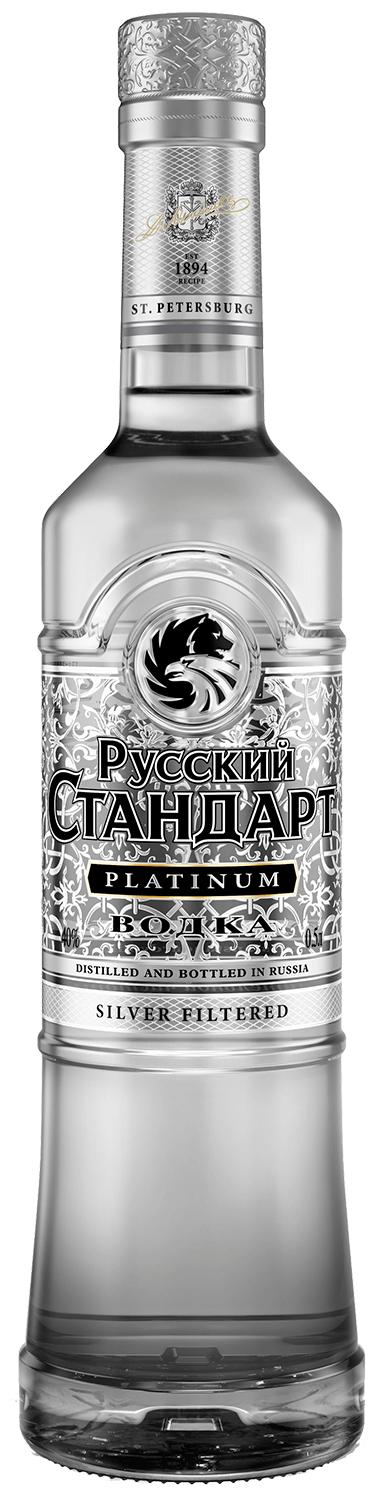 Водка Русский Стандарт платинум 40%, 500 мл., стекло