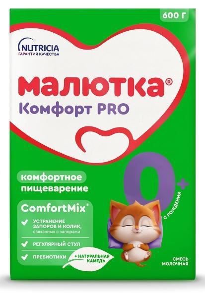 Смесь молочная Малютка Комфорт с 0 мес. 600 гр., картон