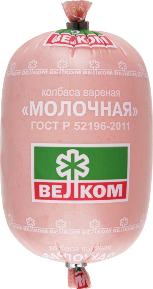 Колбаса вареная Велком Молочная 500 гр., полиамид