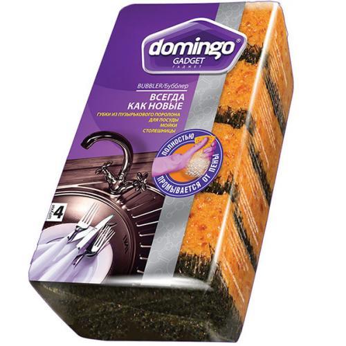 Губки для посуды Domingo бубблер 4 шт., пакет