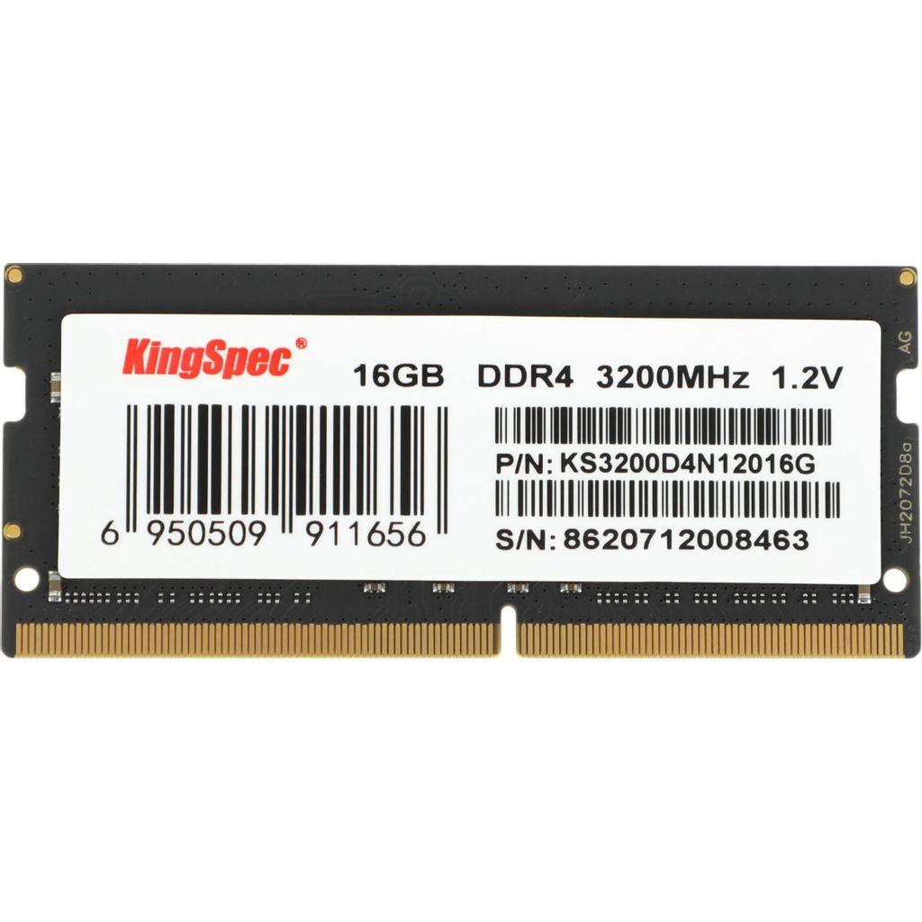 Оперативная память KINGSPEC KS3200D4N12016G DDR4 - 1x 16ГБ 3200МГц, для ноутбуков (SO-DIMM), Ret