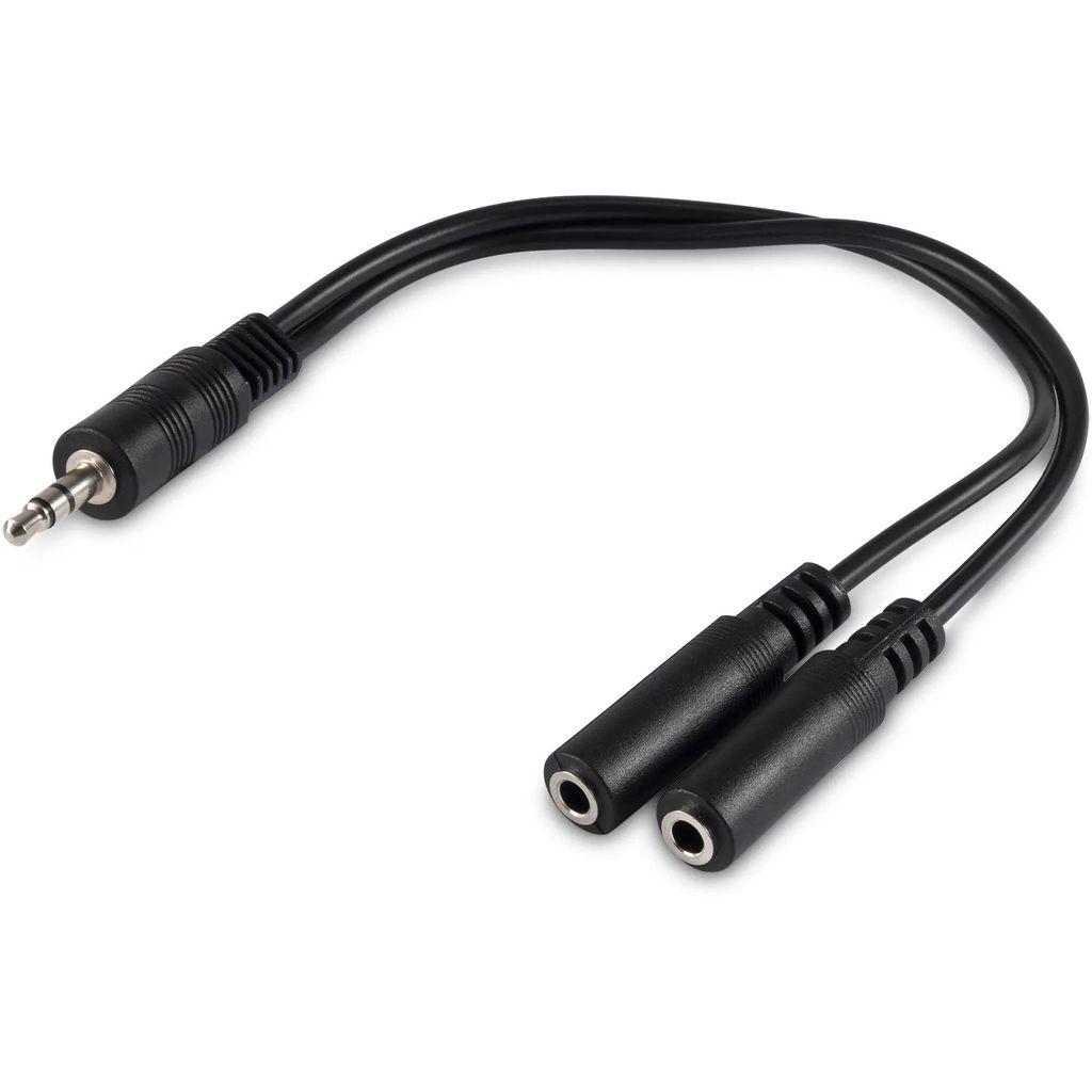 Адаптер аудио Buro BU-2XJACK-JACK, 2xJack 3.5 (f) - Jack 3.5 (m), 0.2м, черный