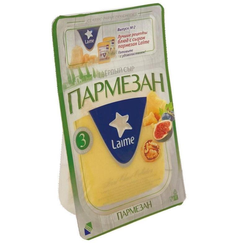 Пармезан 3 месяца твёрдый 40% Laime,200 гр., вакуумная упаковка