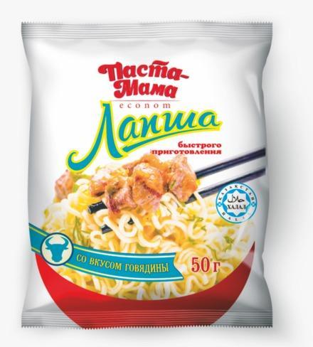 Вермишель быстрого приготовления Паста мама говядина, 50 гр., флоу-пак