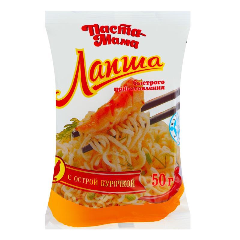 Вермишель быстрого приготовления Паста мама курица острая, 50 гр., флоу-пак