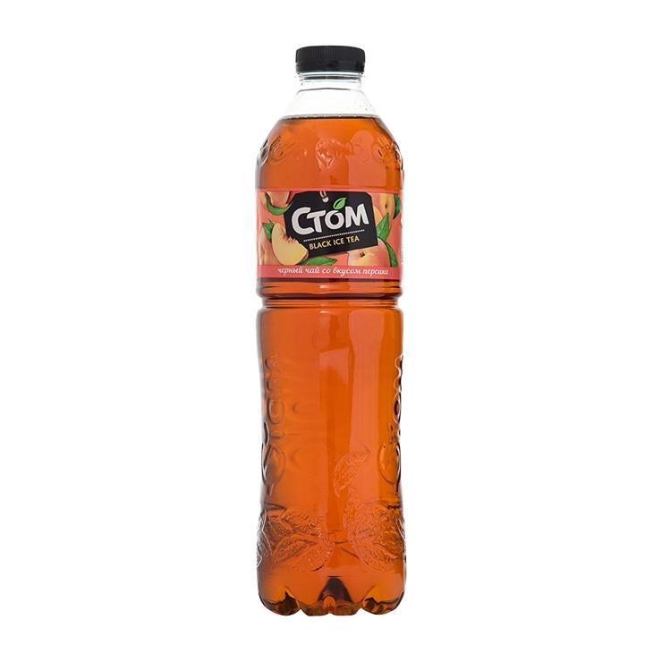 Чай холодный Стом черный персик 1,5 л., ПЭТ