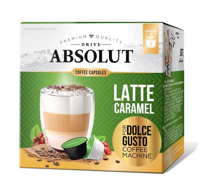 Кофе Nescafe Absolut Dolce Gusto Латте Маккиато со вкусом карамели в капсулах 169 гр., картон