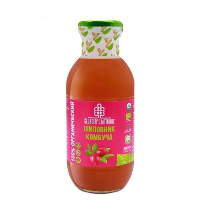 Напиток сокосодержащий GEORGIA'S NATURAL Organic комбуча из шиповника 300 мл., стекло