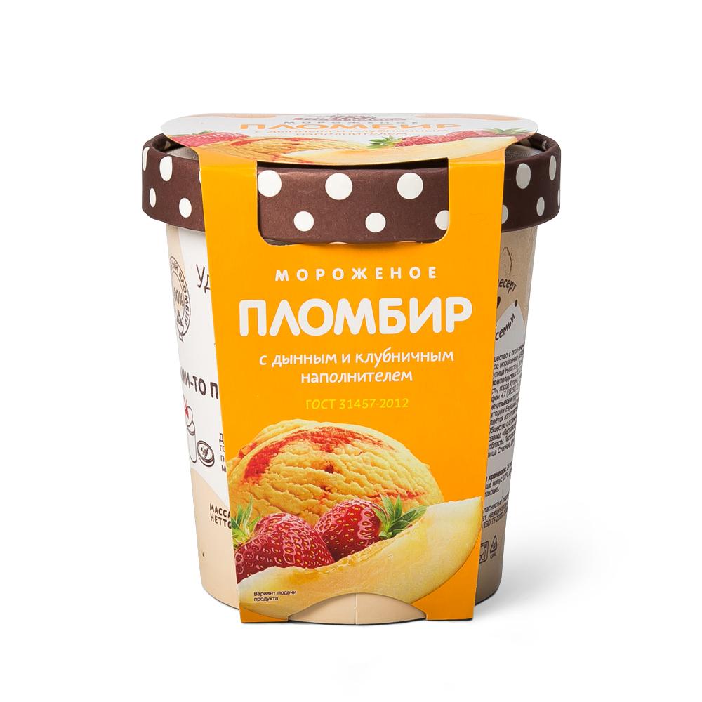 Мороженое Пестравка дыня-клубника 270 гр., ведро