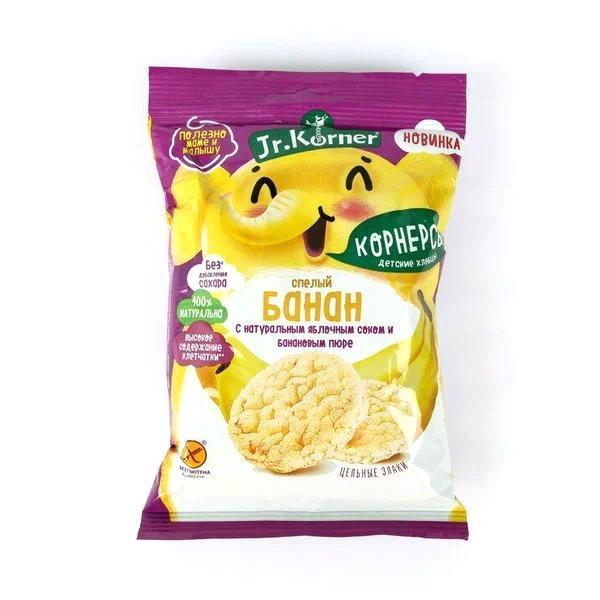 Мини-хлебцы Dr. Korner хрустящие рисовые с бананом 30 гр., флоу-пак