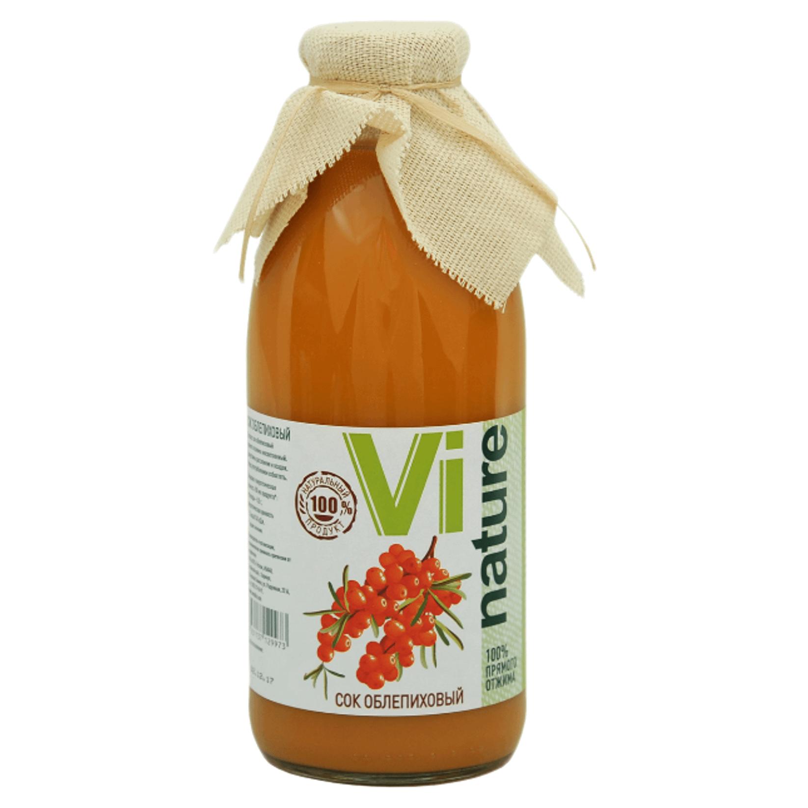 Cок Vi NATURE Облепиха прямого отжима 750 мл., стекло