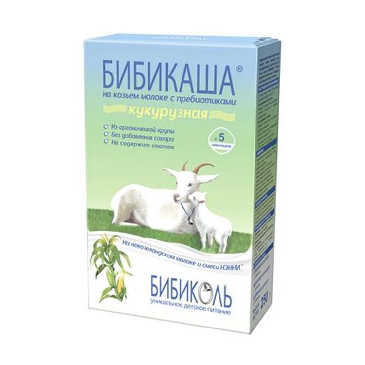 Каша БИБИКОЛЬ кукурузная на козьем молоке с 5 месяцев 200 гр., картон