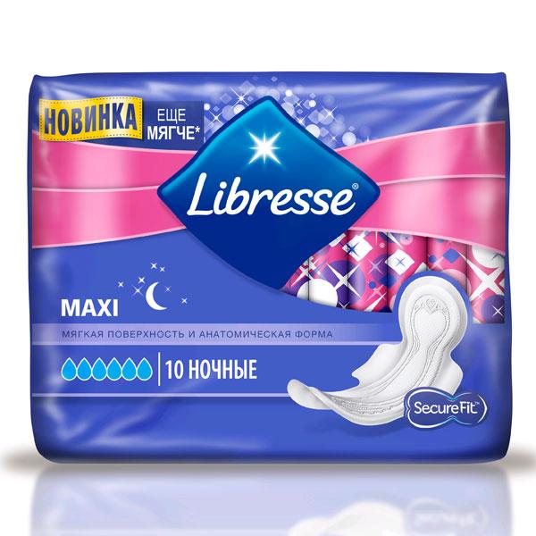 Гигиенические прокладки Libresse Maxi Goodnight, 10шт