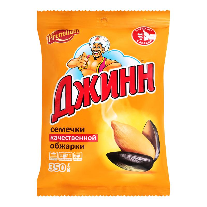 Семена подсолнечника Джинн жареные 350 гр., флоу-пак