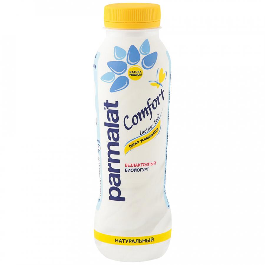 Биойогурт питьевой безлактозный натуральный 1,7% , Parmalat, 290 мл., ПЭТ