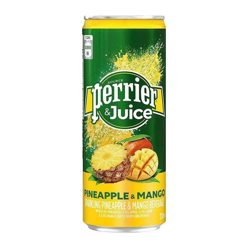 Напиток газированный Perrier ананас-манго 330 мл., ж/б