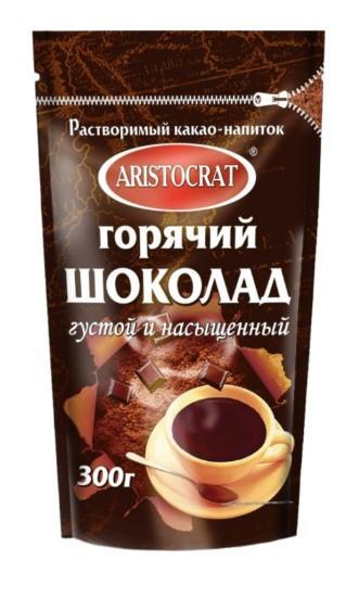 Горячий шоколад Aristocrat Густой и насыщенный 300 гр., дой пак