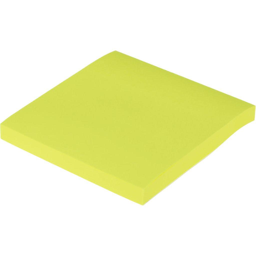 Блок самоклеящийся бумажный STICK`N 27070, 76x76, 80 л, 1 цв, желтый неон