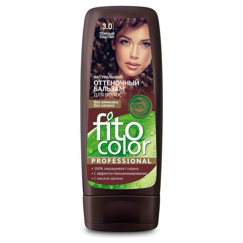 Бальзам для волос Fito Color Professional оттеночный темный каштан 140 мл., флакон