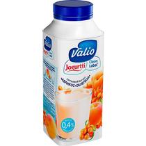 Йогурт Valio С абрикосом и облепихой 0,4% питьевой