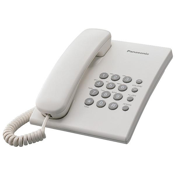 Телефон проводной, повторный набор, белый, Panasonic KX-TS2350RUW