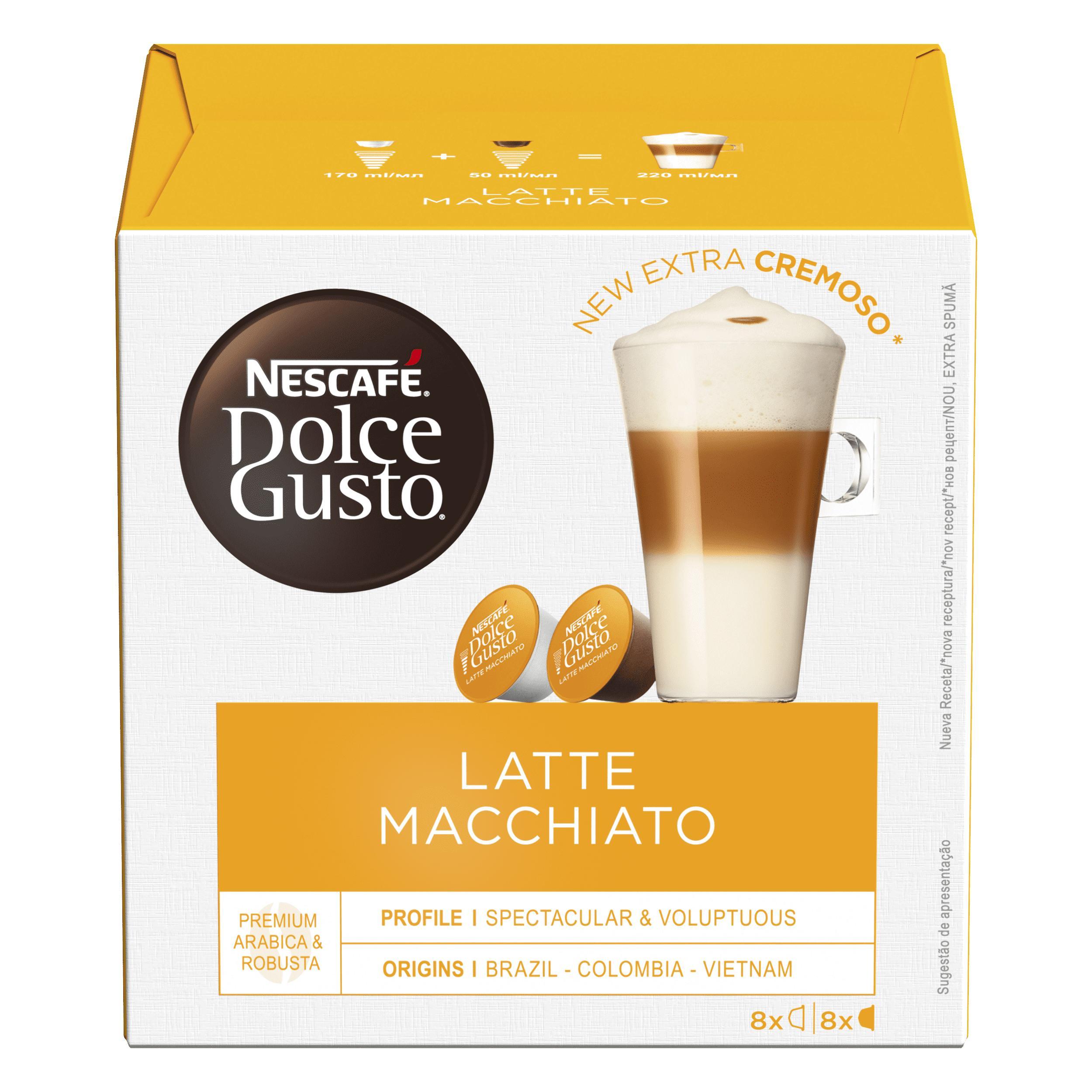 Кофе Nescafe Dolce Gusto Латте Макиато 16 капсул 194,4 гр., картон