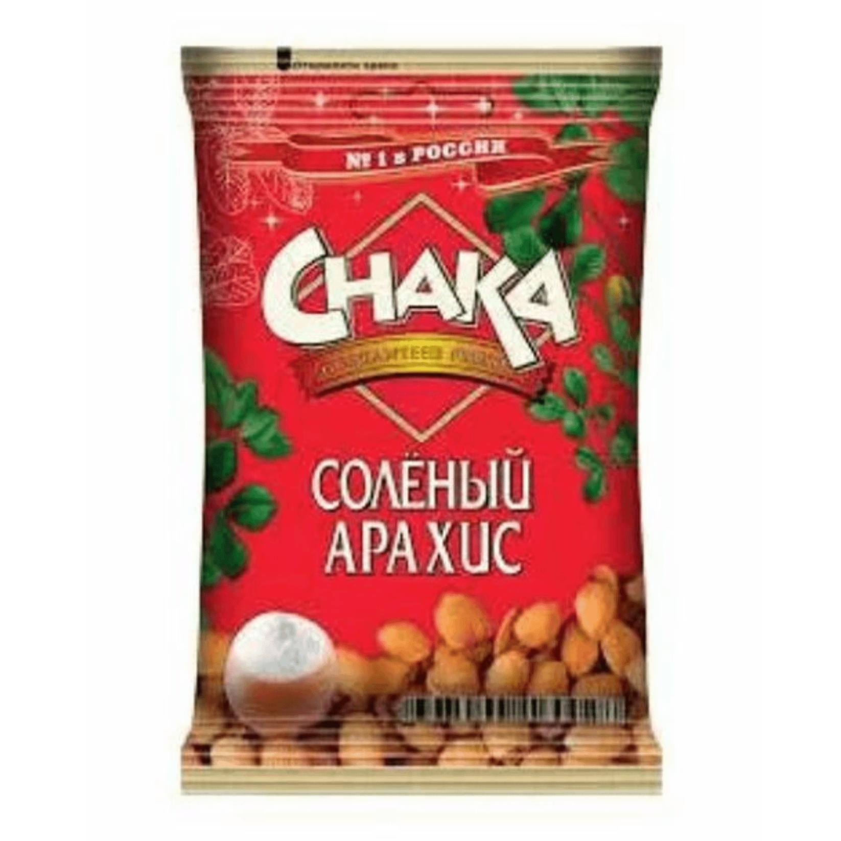 Арахис обжаренный с солью и раст.маслом CHAKA, 50 гр., флоу-пак