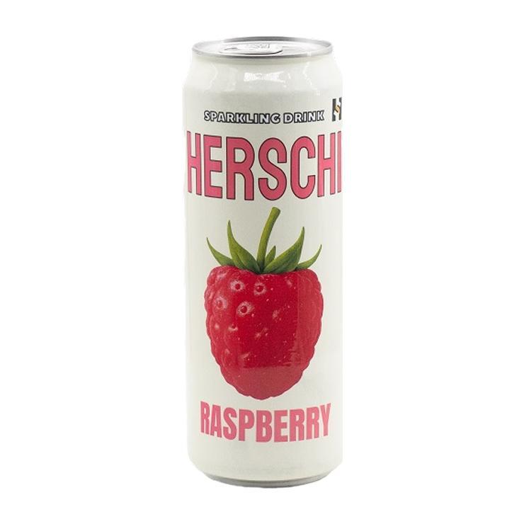 Напиток газированный HERSCHI Rasberry малина Россия 450 мл., ж/б