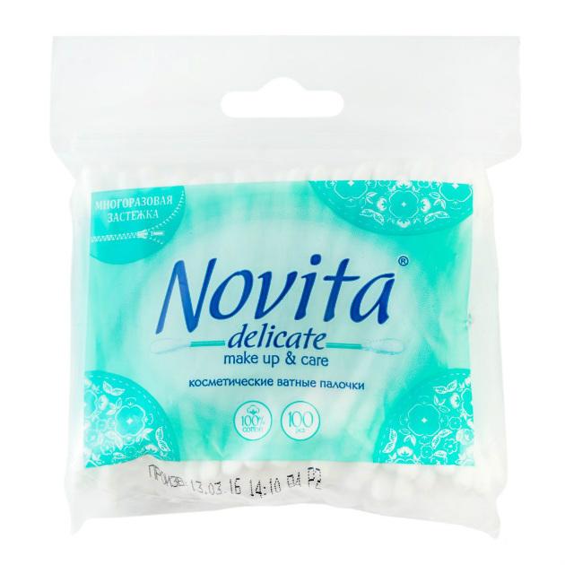Палочки ватные Novita Delicate, флоу-пак