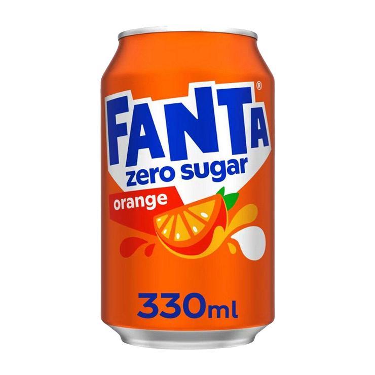 Напиток газированный Fanta апельсин зеро Германия 330 мл., ж/б