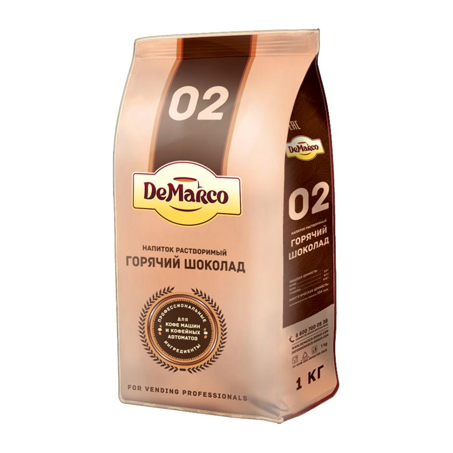 Горячий шоколад DeMarco № 02 гранулы 1 кг., флоу-пак