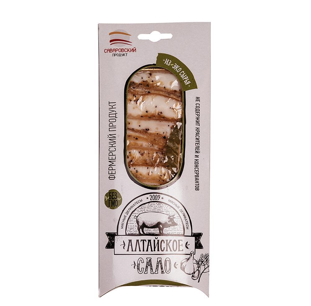 Шпик Саваровский продукт алтайское сало домашний соленый 150 гр., вакуум