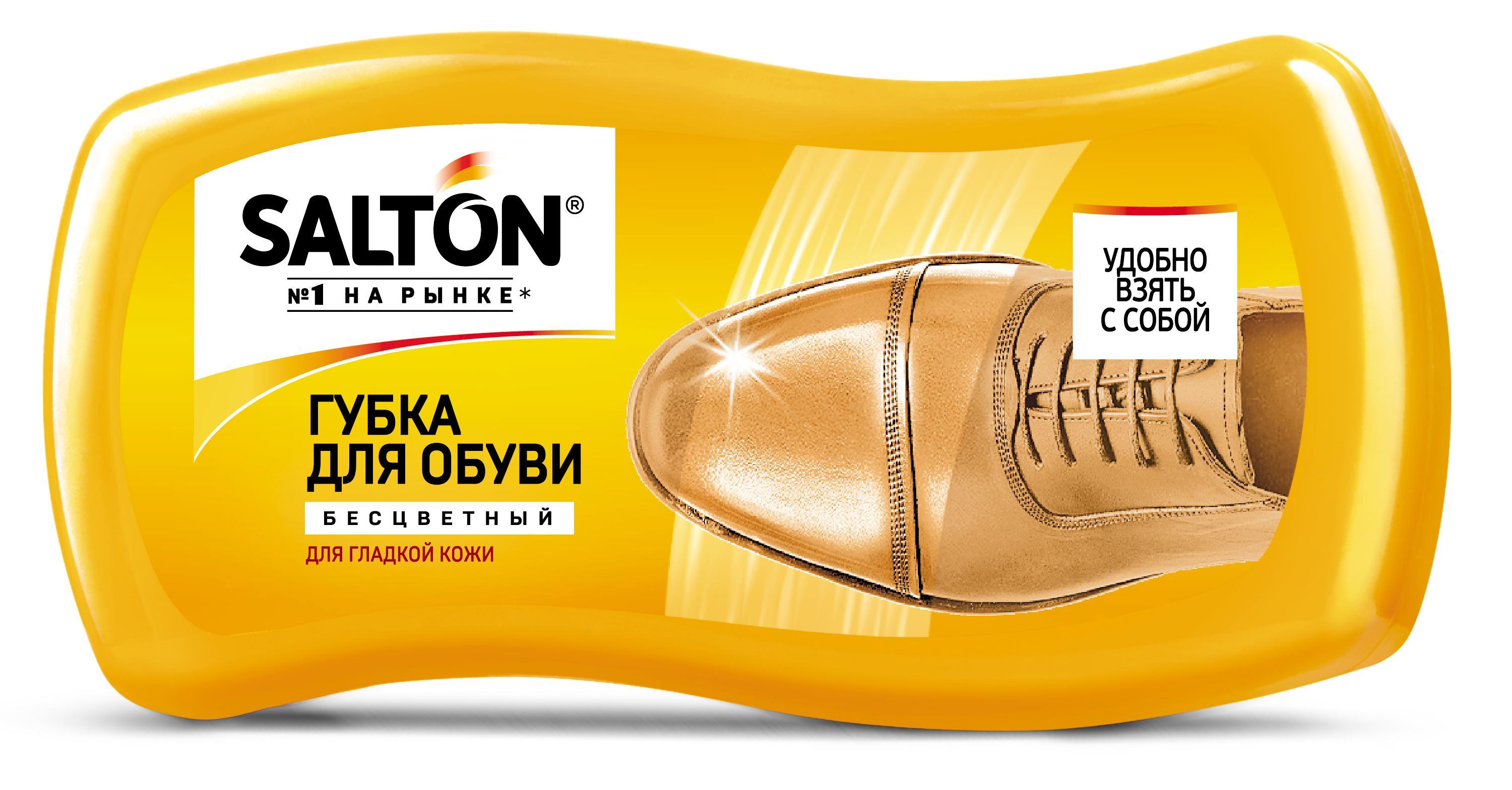 Губка-мини для обуви Salton волна для гладкой кожи бесцветная, пластик
