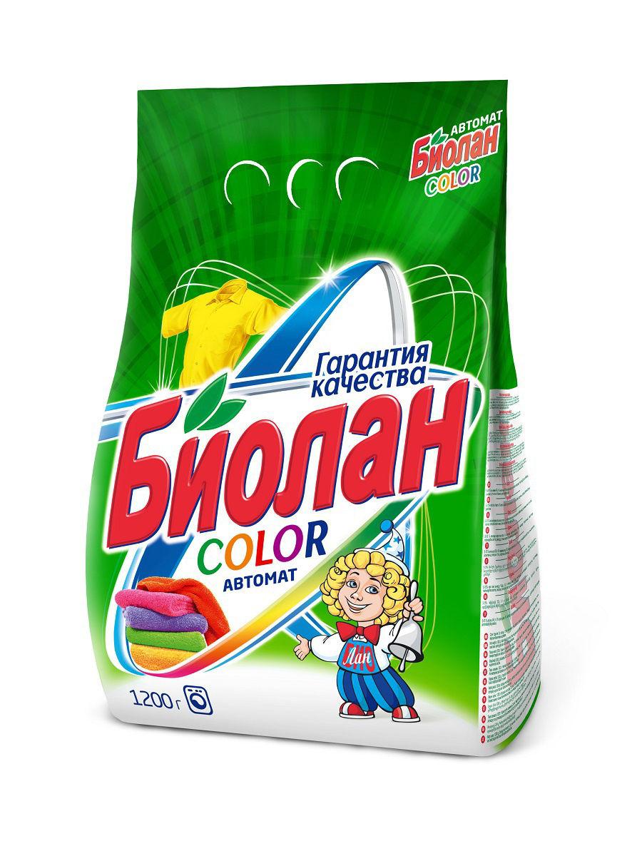 Стиральный порошок Биолан Color автомат 1.2 кг., флоу-пак