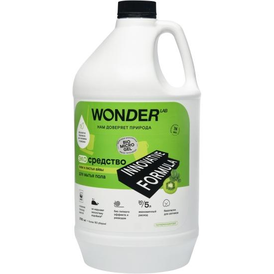 Экосредство для мытья пола WONDER LAB innovative formula киви и листья айвы, 3,78 л., ПЭТ