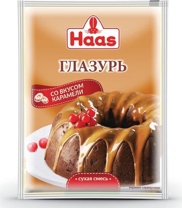 Глазурь для выпечки со вкусом карамели Haas, 75 гр., пластиковая бутылка