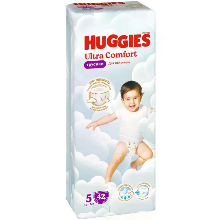 Подгузники трусики Huggies 5 для мальчиков 12-17 кг 42 шт., флоу-пак