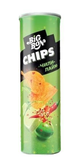 Чипсы Big Bon чили лайм 130 гр., туба