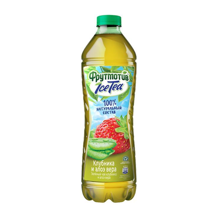 Чай холодный Ice Tea Фрутмотив зеленый клубника алоэ 1,5 л., ПЭТ