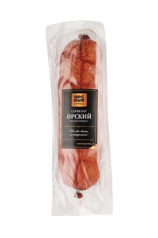Колбаса полукопченая Орский Мясокомбинат сервелат орский 800 гр., оболочка