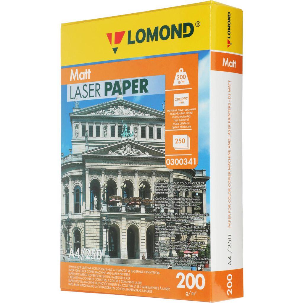 Бумага Lomond Ultra DS Matt CLC, A4, для лазерной печати, 250л, 200г/м2, белый, покрытие матовое /матовое [0300341]