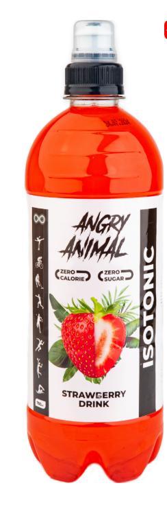 Напиток изотонический Angry Animal Isotonic клубника спортивный 700 мл., ПЭТ