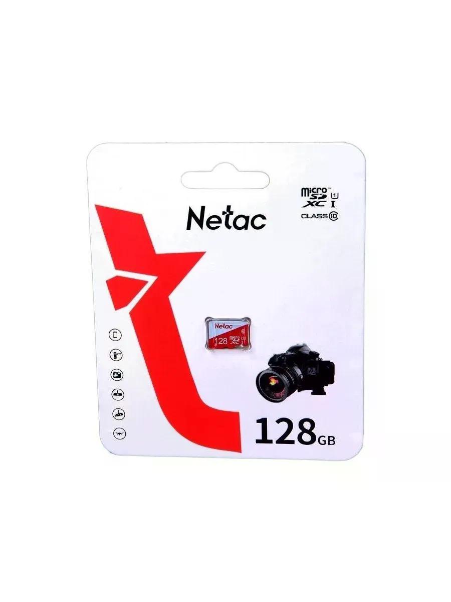 Карта памяти microSDXC UHS-I U1 Netac P500 Eco 128 ГБ, 90 МБ/с, Class 10, NT02P500ECO-128G-S, 1 шт., без адаптера