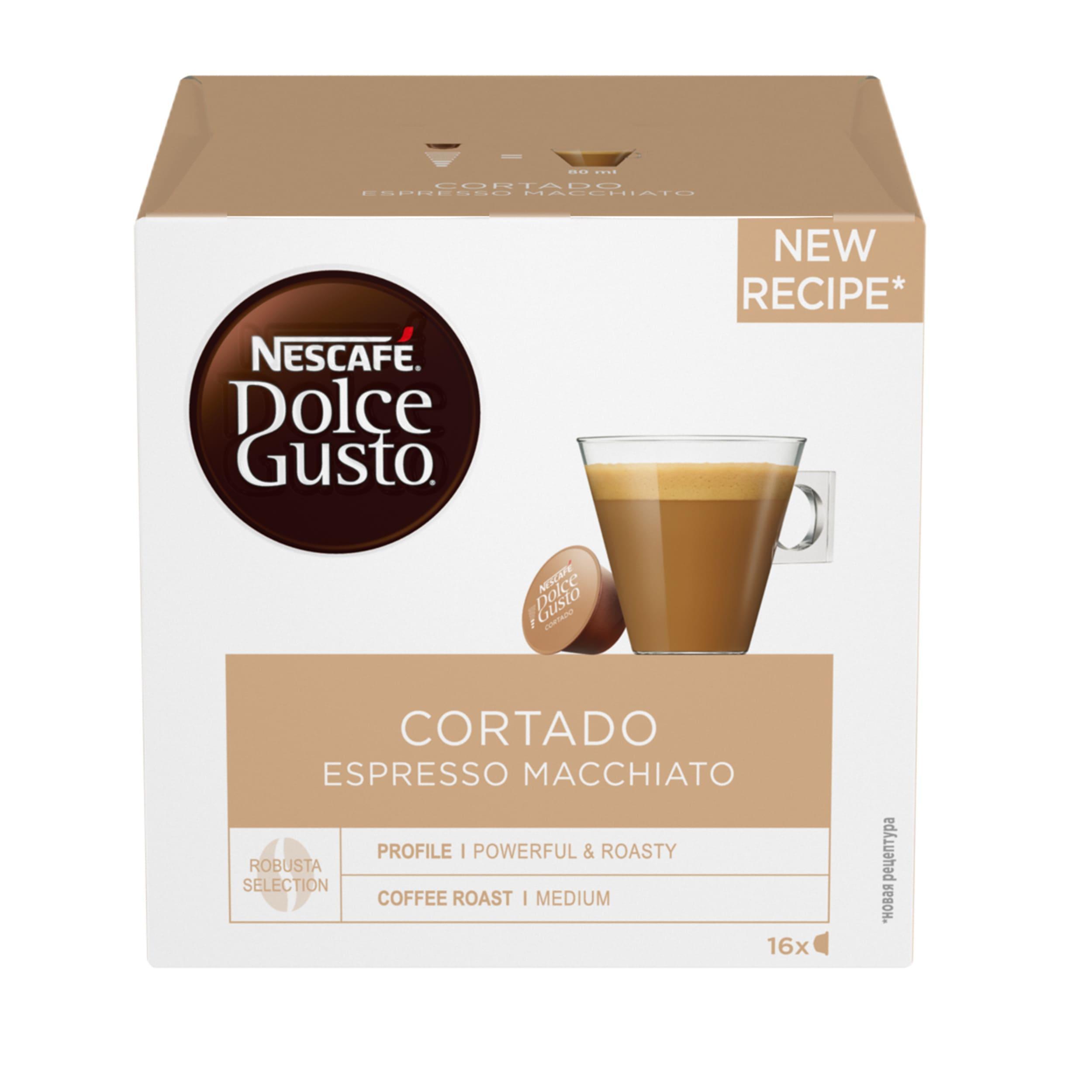 Кофе Nescafe Dolce Gusto Cortado в капсулах 100 гр., картон