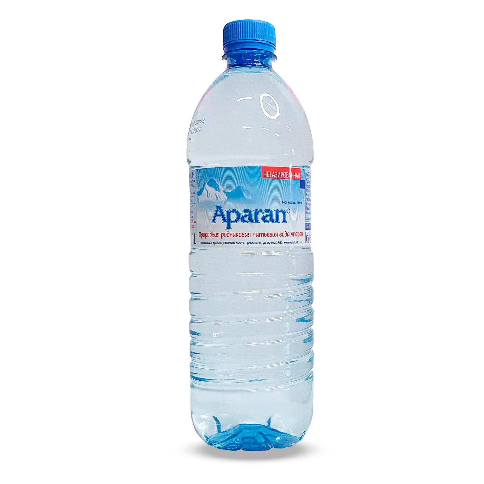 Вода негазированная Aparan природная родниковая 1 л., ПЭТ